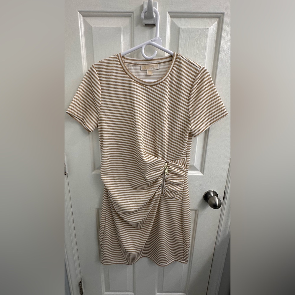 Michael Kors Gold Striped Women's Dress